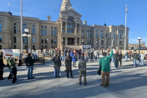 February 2025: When Wyoming workers stood together at the State Capitol, we defeated SF0175's unemployment insurance cuts 36-22. Now they're back with HB0006. We showed them once what we're capable of - let's do it again.